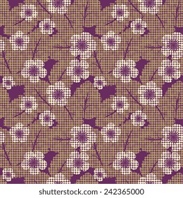 Seamless pattern with decorative flowers