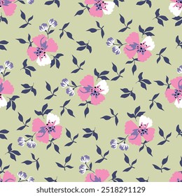 Patrón sin fisuras con flores decorativas