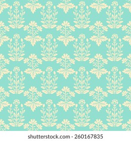 Seamless pattern with decorative flowers