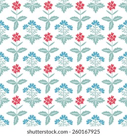 Seamless pattern with decorative flowers