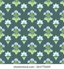 Seamless pattern  with decorative flowers