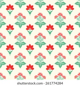 Seamless pattern with decorative flowers