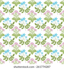 Seamless pattern with decorative flowers