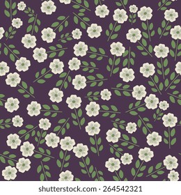 Seamless pattern with decorative flowers