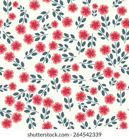 Seamless pattern with decorative flowers