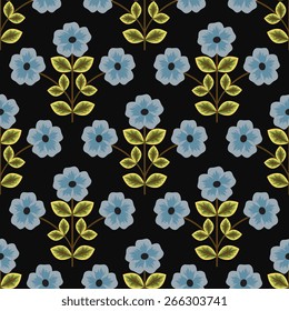 Seamless pattern with decorative flowers