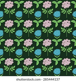 Seamless pattern with decorative flowers