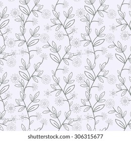 Seamless pattern with decorative flowers