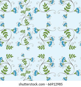 seamless pattern with decorative flowers