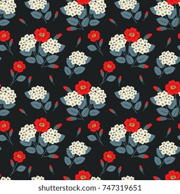 Seamless pattern with decorative flowers