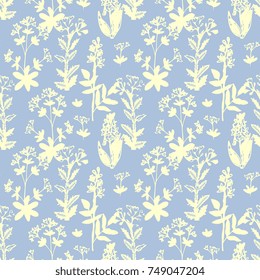 Seamless pattern with decorative flowers