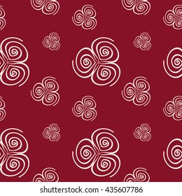 seamless pattern with decorative flowers. The cloth. Abstraction. Textile