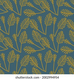 seamless pattern of decorative flowers and elements