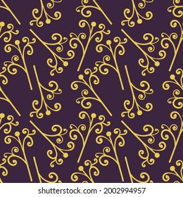 seamless pattern of decorative flowers and elements