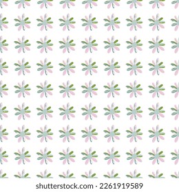 Seamless pattern with decorative flowers. Floral vector background. Design for fabric, textile print, wrapping paper, cover, poster.