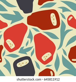Seamless pattern with decorative flowers. Hand drawn overlapping background for your design. Textile, blog decoration, banner, poster, wrapping paper.