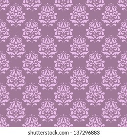 Seamless pattern with decorative flowers - irises. Vector illustration.