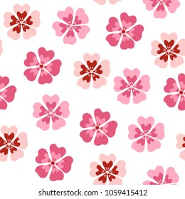 Seamless pattern from decorative flowers. Vector illustration.