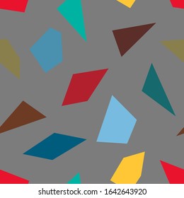 Seamless pattern with decorative geometric and abstract elements. Vector illustration. For design.