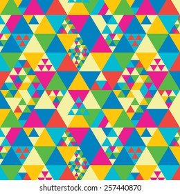 Seamless pattern with decorative geometric and abstract elements. Vector illustration.