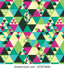 Seamless pattern with decorative geometric and abstract elements. Vector illustration.