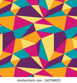 Seamless pattern with decorative geometric and abstract elements. Vector illustration.