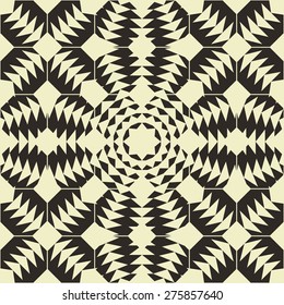Seamless pattern with decorative geometric and abstract elements. Vector illustration.
