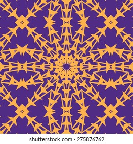 Seamless pattern with decorative geometric and abstract elements. Vector illustration.