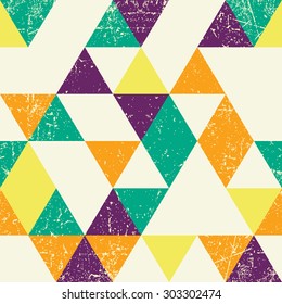 Seamless pattern with decorative geometric and abstract elements. Vector illustration.