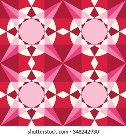 Seamless pattern with decorative geometric and abstract elements. Vector illustration.