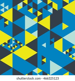 Seamless pattern with decorative geometric and abstract elements. Vector illustration.