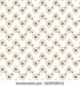 Seamless Pattern with Decorative Geometric Shapes in Minimalist Design