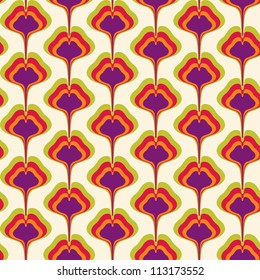 seamless pattern with decorative ginkgo leaves
