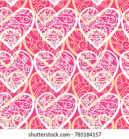 
Seamless pattern with decorative heart 

Can be used for printing paper, suitable for festive invitations.