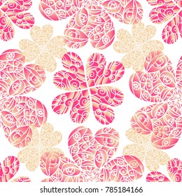 
Seamless pattern with decorative heart 

Can be used for printing paper, suitable for festive invitations.