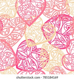 
Seamless pattern with decorative heart 

Can be used for printing paper, suitable for festive invitations.