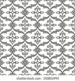 Seamless pattern.  Decorative lattice in the Moroccan style. Vector illustration.
