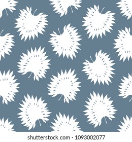 Seamless pattern with decorative leaves.	