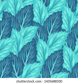 Seamless pattern with decorative leaves background vector illustration