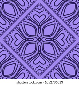 Seamless pattern with decorative mandala ornament. Hand drawn vector illustration. For fashion design, print