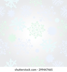 Seamless  pattern of decorative motif, doodles,snowflakes, stars, ellipses. Hand drawn, winter theme.
