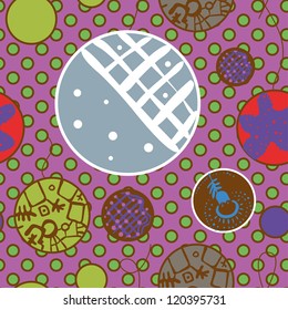 seamless pattern with decorative New Year toys