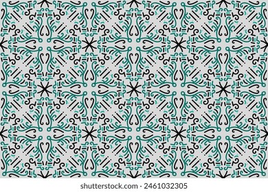 a seamless pattern with a decorative ornament in brown and beige.