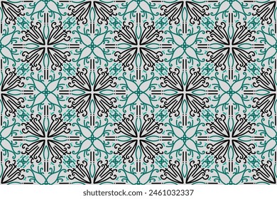 a seamless pattern with a decorative ornament in brown and beige.