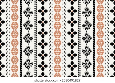 Nahtloses Muster mit dekorativem Ornament. Ikat ethnische Blume orientalisch traditionell. Motive afrikanischer Boho. Azteken Stickerei Grenze.Indische, Zigeuner, und afrikanischen Teppich. Bohemian. Vintage-Hintergrund 