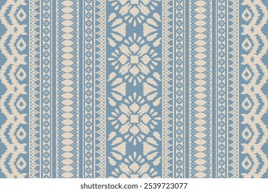 Padrão sem costura com ornamento decorativo. Ikat flor étnica oriental tradicional. Motivos boho africano. Bordado asteca border.Indian, cigano, e tapete africano. Boêmio. Fundo vintage 