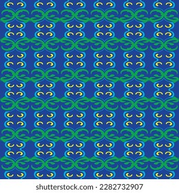 Patrón inmaculado con adorno decorativo. Ilustración vectorial. Se puede usar para fondo de pantalla, rellenos de patrones, fondo de página web, texturas superficiales.