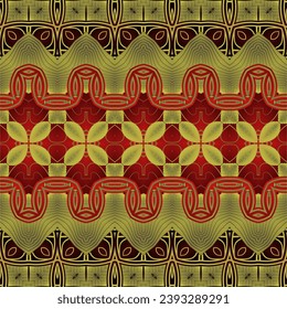Seamless pattern with decorative ornament. Vector illustration. Can be used for wallpaper, pattern fills, web page background,surface textures.