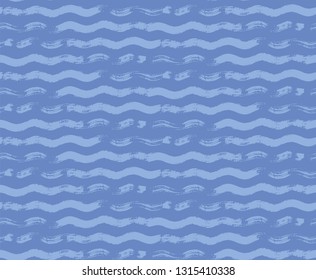 Seamless pattern decorative painted waves.