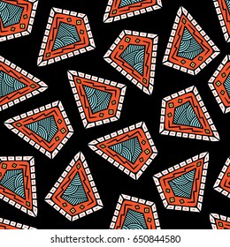 Seamless pattern of decorative paisley cucumbers. Vector illustration